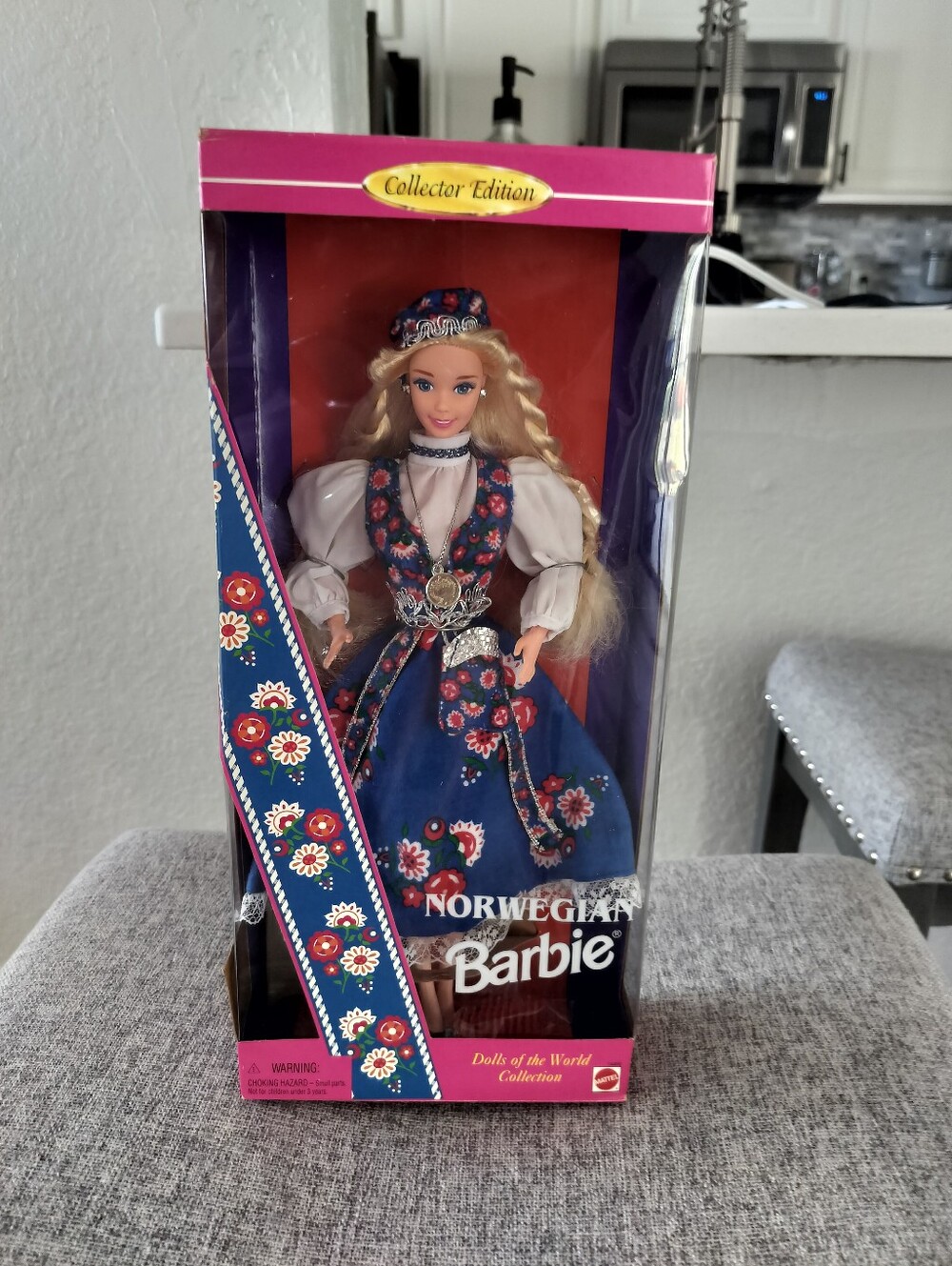 Barbie Norwegian Collector Doll - Blue, White, Pink